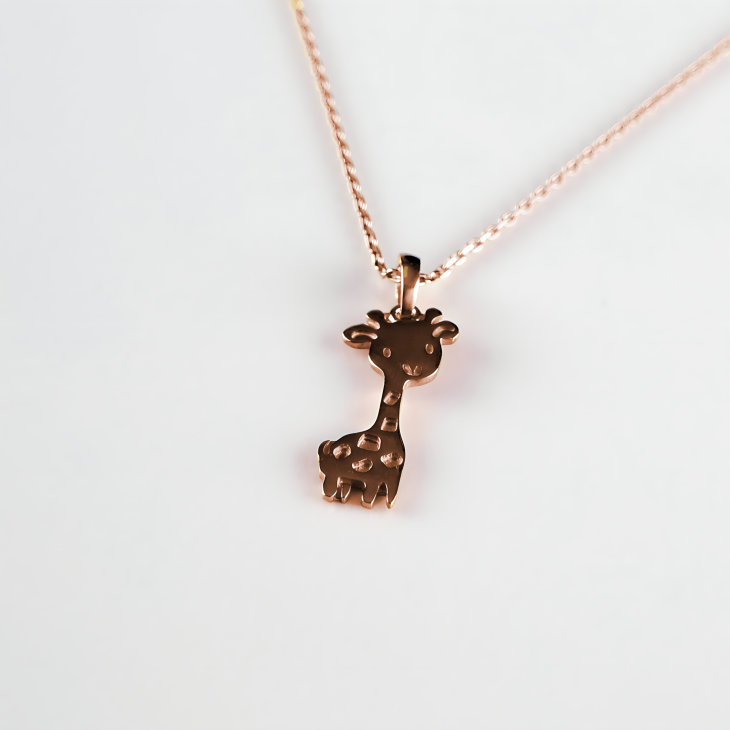 Solid Gold Giraffe Necklace | Minimalist Design & Elegant Gift for Women - Image 7