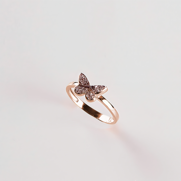Elegant Butterfly Gold Ring | Timeless Elegance for Engagements & Special Occasions - Image 8