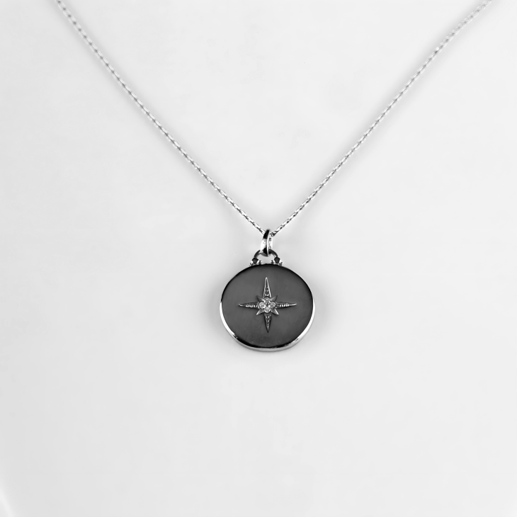 Gold Compass Necklace | Elegant Round Design & Symbol of Growth & Strength - Image 7