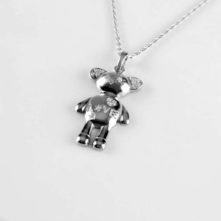 Solid Gold Love Bear Necklace | Minimalist Design & Elegant Gift for Women - Image 8
