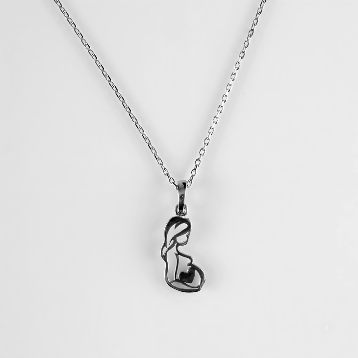 Gold Mother and Child Necklace | Minimalist Design & Elegant Gift for Women - Image 8