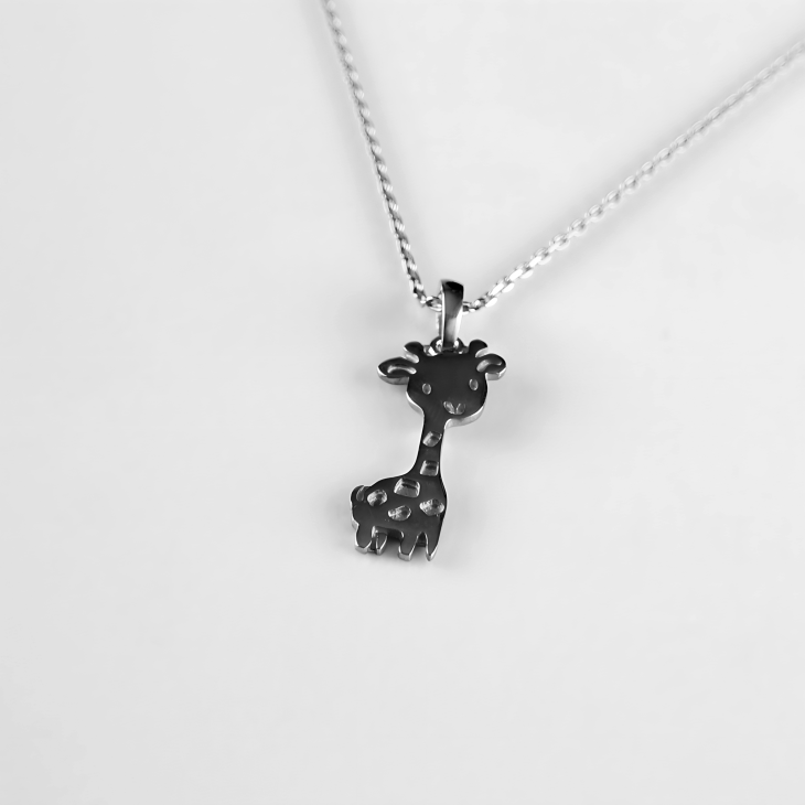 Solid Gold Giraffe Necklace | Minimalist Design & Elegant Gift for Women - Image 8
