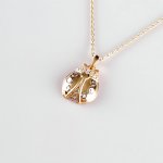Solid Gold Ladybug Necklace | Minimalist Design & Elegant Gift for Women