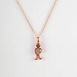 Solid Gold Little Boy Necklace | Minimalist Design & Elegant Gift for Women