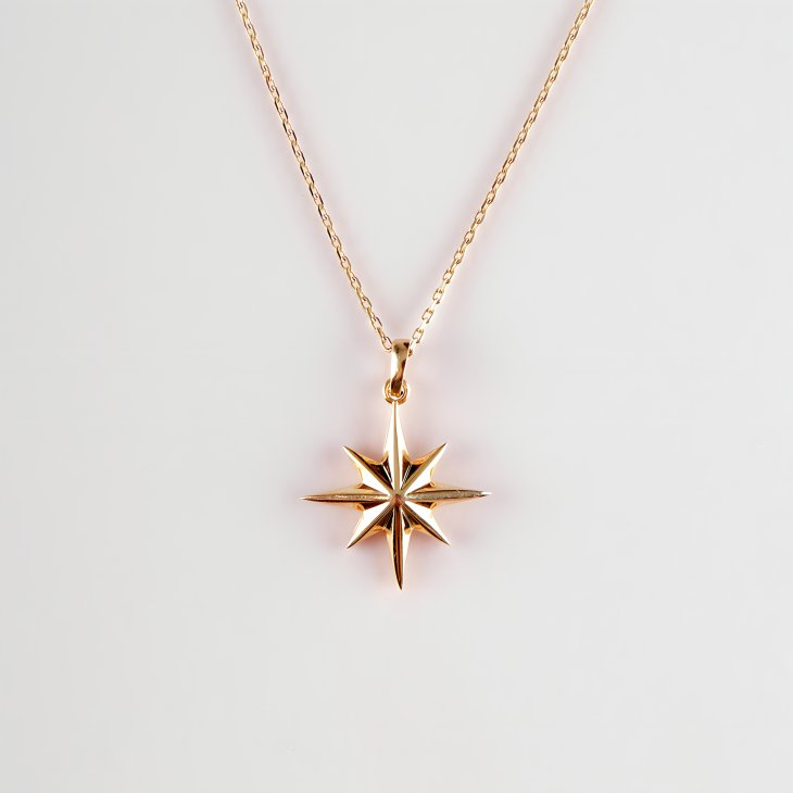 Gold Star Necklace | Minimalist North Star Design for Everyday & Special Occasions