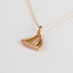 Solid Gold Sailing Necklace | Elegant Jewelry for Women & Girls | Trendy Romantic Gift