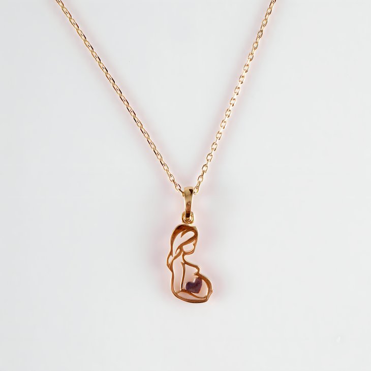 Gold Mother and Child Necklace | Minimalist Design & Elegant Gift for Women