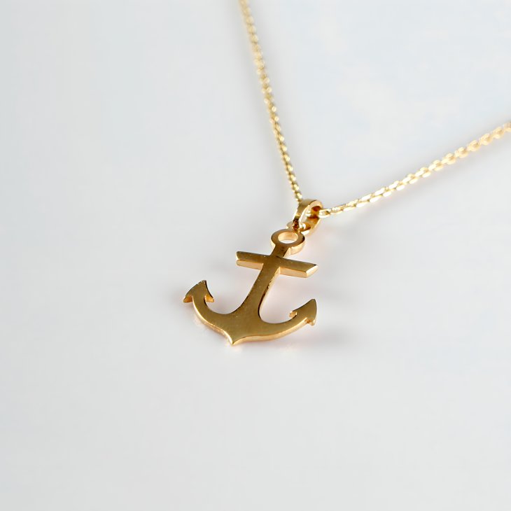 Gold Anchor Necklace | Minimalist Nautical Design, Perfect for Everyday & Special Occasions